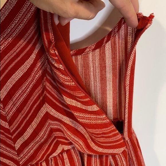 ONE CLOTHING Striped Mini Romper Chevron V-Neck M - Picture 7 of 8